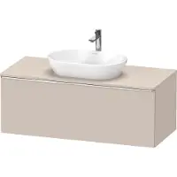 Duravit D-Neo, Konsolenwaschtischunterbau wandhängend, 1200x459x550mm, 1x Auszug, mit Griff chrom, DE4949010910000, Farbe: Taupe Matt Dekor