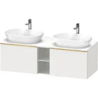 Duravit D-Neo Meuble sous-vasque sur console suspendu (découpe côté contributif), 1400x459x550mm, 2 tiroirs