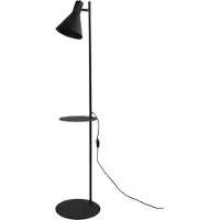 TK Lighting Stehleuchte Jump, schwarz, justierbar, Ablage