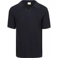 KnowledgeCotton Apparel Polo-Shirt aus Strick marineblau