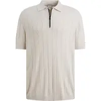 Cast iron Half-Zip Polo Structure Ecru - L