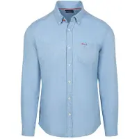 NZA (NZA) Shirt Linen Blend Sailing Blau