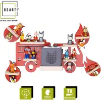Boarti Wandregal "Regal Feuerwehr Kinder Toniebox Tonies Figuren", rot, B:47cm T:19cm, Regale, Wandregal
