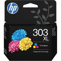 HP 303XL Cyan/Magenta/Gelb Original Druckerpatrone mit hoher Reichweite, Hoch, Cyan, Magenta, Gelb, Tinte auf Farbstoffbasis, 1 Stück(e), 415 Seiten, Einzelpackung