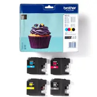 Brother LC-123VALBP, Schwarz, Cyan, Magenta, Gelb, 4 Stück(e), 600 Seiten, 600 Seiten, Multipack