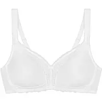 Triumph Bügelloser BH "Modern Lace+Cotton" Spitzeneinsätze, starker Halt ohne Bügel, atmungsaktiv, leicht
