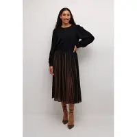 Culture Jerseykleid "Damen Jerseykleid CUcarly", Damen, Gr. XS, N-Gr, braun (rain drum), Obermaterial: 100% Viskose CV., Kleider Jerseykleid