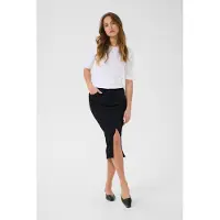 Kaffe Jeansrock "Damen Denimrock KAdima", Damen, Gr. 40, schwarz (schwarz deep), Obermaterial: 52% Modal CMD. 43% Polyester PES. 3% Viskose CV. 2% Elasthan EL., Röcke Jeansrock