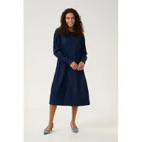 Culture Jeanskleid "Denimkleid CUarpa", Damen, Gr. XS, N-Gr, blau (rinse wash), Obermaterial: 90% Baumwolle CO. 10% Lyocell CLY., Kleider Jeanskleid