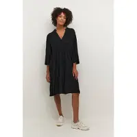 Kaffe Midikleid "Damen Kleid KAmarianah", Damen, Gr. 36, N-Gr, schwarz (schwarz deep), Obermaterial: 100% Viskose LENZING ECOVERO CV LenzEcov., Kleider Midikleid