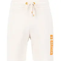 Alpha industries 1100000002199 "Alpha Puff Print Short", Herren, Gr. S, Normalgrößen, weiß (jet stream weiß), Obermaterial: 80% Baumwolle, 20% Polyester, Hosen 1100000002199