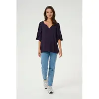 Kaffe Kurzarm-Bluse Loose fit Dawn Purple