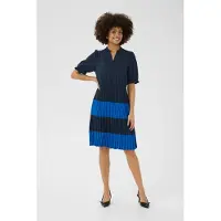 Culture Midikleid "Kleid CUbetty", Damen, Gr. XS, N-Gr, blau (salute, victoria blau), Obermaterial: 100% Polyester PES., Kleider Midikleid