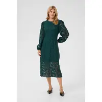 Cream Kleid Feminine dark green