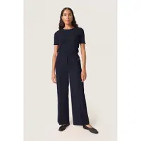 Soaked in luxury Stoffhose "Damen Casual Hose SLCewtona", Damen, Gr. L, N-Gr, blau (night sky), Obermaterial: 97% Polyester PES. 3% Elasthan EL., Hosen Stoffhose
