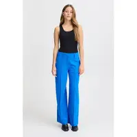 Ichi Stoffhose "Damen Freizeithose IHKATE", Damen, Gr. XS, N-Gr, blau (strong blau), Obermaterial: 74% Polyester PES. 22% Viskose CV. 4% Elasthan EL., Hosen Stoffhose