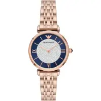 Giorgio Armani Emporio AR11423 Damen-Armbanduhr, Edelstahl-Gehäuse, Metall-Armband