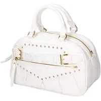 Braccialini Handtasche Schwarz Polyurethan mit Reißverschluss und Schulterriemen Black B UNICA 29.5x18x14 cm B17132-NERO