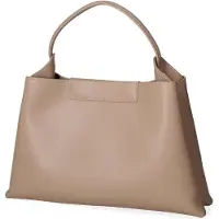 Viola Castellani Damenhandtasche aus 100% recyceltem Leder Magnetverschluss Schwarz Black B UNICA 30x22x7 cm ero