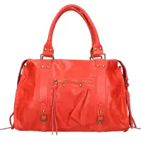 Gave Lux Elara Damen-Schultertasche aus echtem Wildleder Blau Italy Blue Jeans UNICA 41x28x13 cm