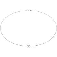 Elli Kette mit Anhänger "Halskette Choker Kreis Geo 925 Silber" Gr. 40, silber, Halsketten, Damen, Silber 925 (Sterlingsilber), Kette mit Anhänger