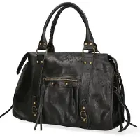 Gave Lux Elara Damen-Schultertasche aus echtem Wildleder Blau Italy Blue Jeans UNICA 41x28x13 cm