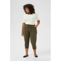 KAFFE CURVE Stoffhose "Damen Casual Hose KCann", Damen, Gr. S, N-Gr, grün (grape leaf), Obermaterial: 85% Baumwolle CO. 15% Polyester PES., Hosen Stoffhose