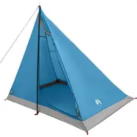 vidaXL Trekkingzelt 2 Personen Blau 185T Polyester mit PolyurethanBeschichtung