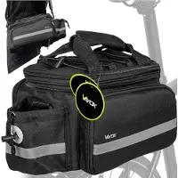 Vayox Fahrradtasche für den Gepäckträger mit Seitentaschen, VA0449 10 - 29L, Schwarz