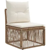vidaXL Gartensofa-set 8 stk. Beige und Cremeweiß Poly-Rattan