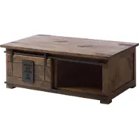 MASSIVMOEBEL24.DE Couchtisch Mango 120x70x45 braun lackiert RAILWAY #4007