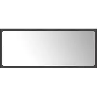 Syfax Badspiegel Grau 90x1,5x37 cm Holzwerkstoff