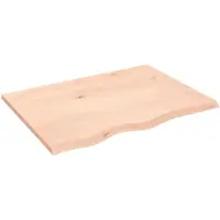 Syfax Waschtischplatte 80x60x2 cm Massivholz Unbehandelt