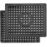OEM Gootsteenmat - Rechtegothoekige gootsteenbeschermer - 30 x 25 cm - Zwart - Afdruipmat - 2 Stück