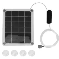 Gistuch Solar-Teichbelüfter, wasserdichte 20 W, geräuschlose Aquarium-Luftpumpe mit Blasensteinen für Fischteich