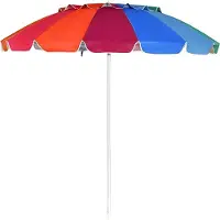 GIANTEX Sonnenschirm 245 cm, Gartenschirm mit Verstellbarem Neigungswinkel, Marktschirm UV-bestaendig & Wasserabweisend, Terrassenschirm mit Tragetasche, Strandschirm für Garten & Strand
