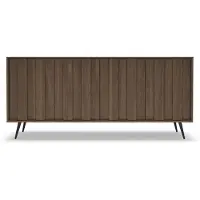 Yourhouse24 XXL Sideboard / Kommode AMARO 183cm (4 Türen) – Eiche Dunin mit Lamellen &amp; inkl. LED