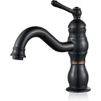 OEM Retro Küchenhahn - Mischhahn - Küchenhahn Rechte Auslauf - Hahn Messing - Ländlich - Mit G 3/8 Wasserhahn - Keramische Handgriff - 360° drehbarer