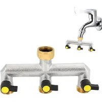 OEM 3/4 Zoll drehschraubenadapter 3-fach Schlauchanschluss mit 3 separaten Ventilen für Haus, Garten, Küche, Gartenadapter, verstellbar