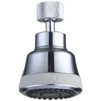 OEM Küchenhahn-Entsprenger mit 4 Sprühstufen, 360° drehbarer Hahnverlängerer, Antisplatter-Hahn-Entsprenger (Diamant, Silber)