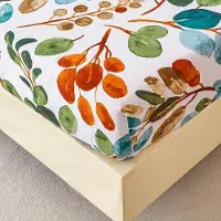 OEM Federkissen 180 x 200 cm mit bunten Frühlingsblumenmustern bis 30 cm Matratenhöhe