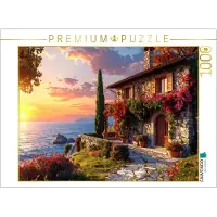 CALVENDO Puzzle Sonnenuntergang am Meeresufer | 1000 Teile Lege-Größe 64 × 48 cm Foto-Puzzle für glückliche Stunden
