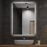 Tulup LED Badspiegel Badezimmerspiegel mit Beleuchtung Rechteckig - 70 cm x 50 cm - (Kaltweiß 6500K)