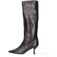 Marc Ellis Damenstiefel aus echtem Leder schwarz Spitzform und schlanker Absatz Black B 36