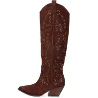 Marc Ellis Damen Stiefel Echtleder Schwarz mit Nieten Black B 36