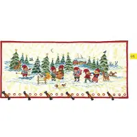 Eva Rosenstand Clara Wæver Eva Rosenstand Kreuzstich-Set "Kalender, Elfen im Schnee", 40x95cm