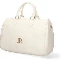 John Richmond Damen Handtasche Dollarleder mit abnehmbarem Schulterriemen Black and Off Silver UNICA 32x22x15 cm JR-W-1203-JRDO-BLACK-SILVER