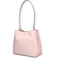 Michael Kors Umhängetasche, Rosa, PVC, Magnetverschluss, Lederhenkel