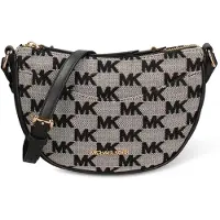 Michael Kors Umhängetasche, Monogram-Muster, Schwarz, verstellbarer Riemen, 24x20 cm