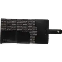 Momo Design Herrengeldbörse Schwarz Echtleder mit Druckknopf Black B UNICA 11x7x2 cm MO-29BC-BLACK